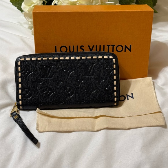 Louis Vuitton Black Empriente Stitch Leather Wallet - Picture 1 of 16